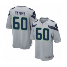 Men's Seattle Seahawks #60 Phil Haynes Game Grey Alternate Football Jersey