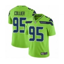 Men's Seattle Seahawks #95 L.J. Collier Limited Green Rush Vapor Untouchable Football Jersey