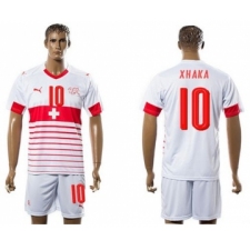 Switzerland #10 Xhaka Away Soccer Country Jersey
