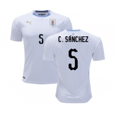 Uruguay #5 C.Sanchez Away Soccer Country Jersey