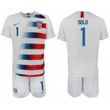 USA #1 Solo Home Soccer Country Jersey