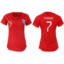 Women's England #7 Sterling Away Soccer Country Jersey