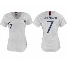 Women's France #7 Griezmann Away Soccer Country Jersey