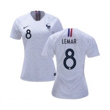 Women's France #8 Lemar Away Soccer Country Jersey