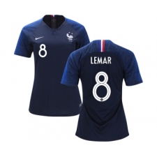 Women's France #8 Lemar Home Soccer Country Jersey