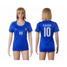 Women's Italy #10 R.Baggio Home Soccer Country Jersey