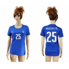 Women's Italy #25 Marchetti Home Soccer Country Jersey