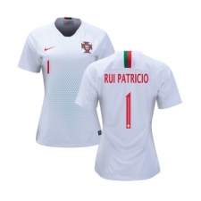 Women's Portugal #1 Rui Patricio Away Soccer Country Jersey