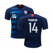 Women's USA #14 Robinson Away Soccer Country Jersey