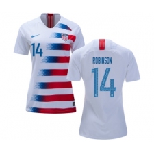 Women's USA #14 Robinson Home Soccer Country Jersey