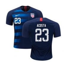 Women's USA #23 Acosta Away Soccer Country Jersey