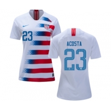 Women's USA #23 Acosta Home Soccer Country Jersey
