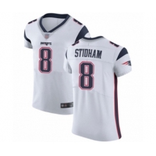Men's New England Patriots #8 Jarrett Stidham White Vapor Untouchable Elite Player Football Jersey