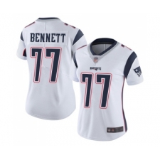 Women's New England Patriots #77 Michael Bennett White Vapor Untouchable Limited Player Football Jersey