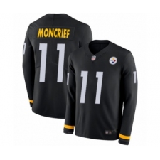 Youth Pittsburgh Steelers #11 Donte Moncrief Limited Black Therma Long Sleeve Football Jersey