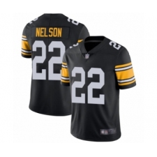 Men's Pittsburgh Steelers #22 Steven Nelson Black Alternate Vapor Untouchable Limited Player Football Jersey