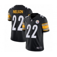 Men's Pittsburgh Steelers #22 Steven Nelson Black Team Color Vapor Untouchable Limited Player Football Jersey