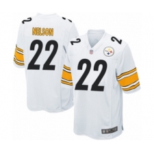 Men's Pittsburgh Steelers #22 Steven Nelson Game White Football Jersey