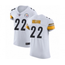 Men's Pittsburgh Steelers #22 Steven Nelson White Vapor Untouchable Elite Player Football Jersey