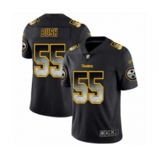 Men's Pittsburgh Steelers #55 Devin Bush Limited Black Smoke Fashion Football Jersey