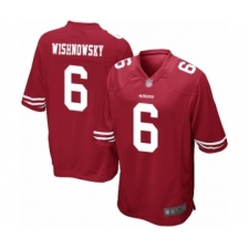 Men's San Francisco 49ers #6 Mitch Wishnowsky Game Red Team Color Football Jersey