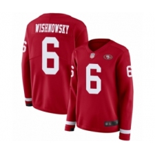 Women's San Francisco 49ers #6 Mitch Wishnowsky Limited Red Therma Long Sleeve Football Jersey