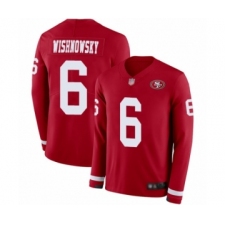 Youth San Francisco 49ers #6 Mitch Wishnowsky Limited Red Therma Long Sleeve Football Jersey