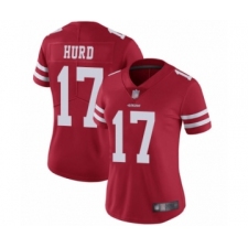 Women's San Francisco 49ers #17 Jalen Hurd Red Team Color Vapor Untouchable Limited Player Football Jersey