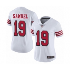 Women's San Francisco 49ers #19 Deebo Samuel Limited White Rush Vapor Untouchable Football Jersey