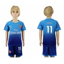 Arsenal #11 Ozil Away Kid Soccer Club Jersey