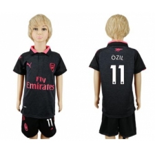 Arsenal #11 Ozil Sec Away Kid Soccer Club Jersey