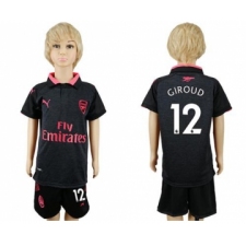 Arsenal #12 Giroud Sec Away Kid Soccer Club Jersey