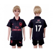 Arsenal #17 Iwobi Sec Away Kid Soccer Club Jersey