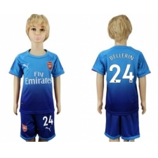 Arsenal #24 Bellerin Away Kid Soccer Club Jersey