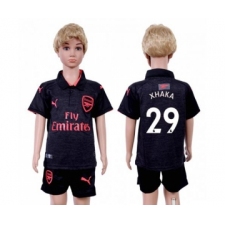 Arsenal #29 Xhaka Sec Away Kid Soccer Club Jersey