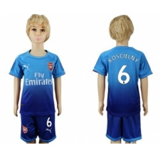 Arsenal #6 Koscielny Away Kid Soccer Club Jersey