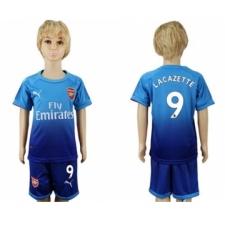 Arsenal #9 Lacazette Away Kid Soccer Club Jersey