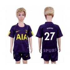 Tottenham Hotspur #27 Wimmer Sec Away Kid Soccer Club Jersey