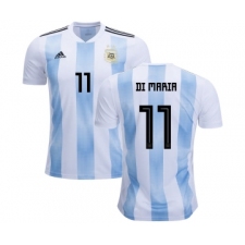 Argentina #11 Di Maria Home Kid Soccer Country Jersey