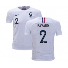 France #2 Pavard Away Kid Soccer Country Jersey