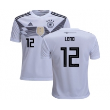 Germany #12 Leno White Home Kid Soccer Country Jersey