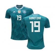 Germany #19 Goretzka Away Kid Soccer Country Jersey