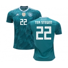 Germany #22 Ter Stegen Away Kid Soccer Country Jersey