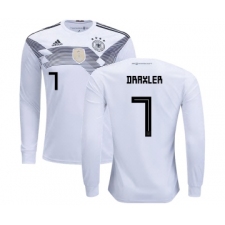 Germany #7 Draxler Home Long Sleeves Kid Soccer Country Jersey