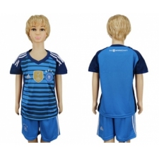 Germany Blank Blue Kid Soccer Country Jersey