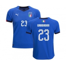 Italy #23 Gabbiadini Home Kid Soccer Country Jersey