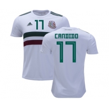 Mexico #17 Candido Away Kid Soccer Country Jersey