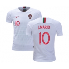 Portugal #10 J.Mario Away Kid Soccer Country Jersey