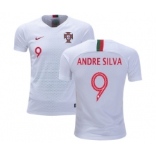 Portugal #9 Andre Silva Away Kid Soccer Country Jersey