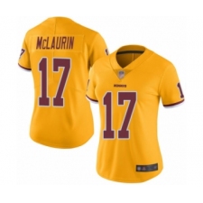 Women's Washington Redskins #17 Terry McLaurin Limited Gold Rush Vapor Untouchable Football Jersey